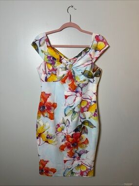 Trina Turk Floral Sheath Dress in Multi-Color Floral Size 8